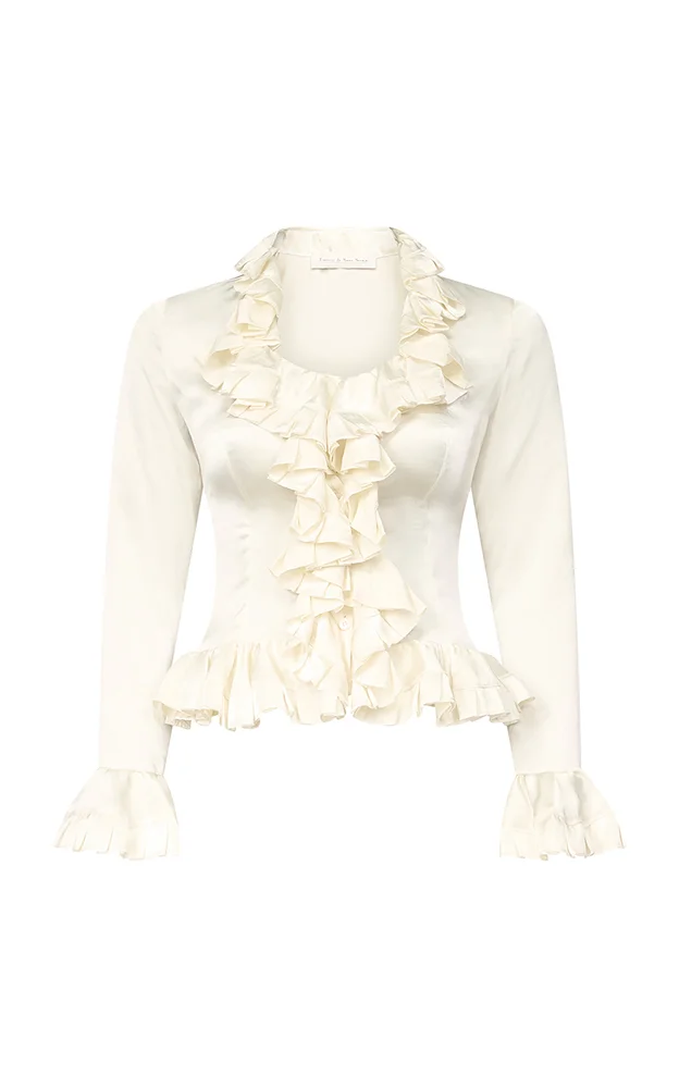Ruffled Satin Top
