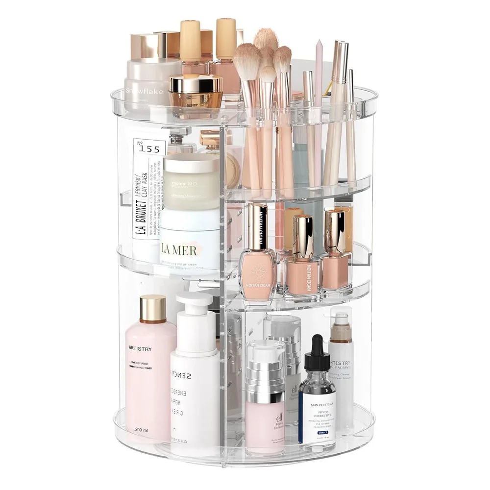 360 Rotating Makeup Organizer, 8 Adjustable Layers