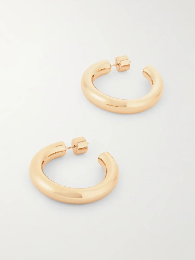 Samira mini gold-tone hoop earrings