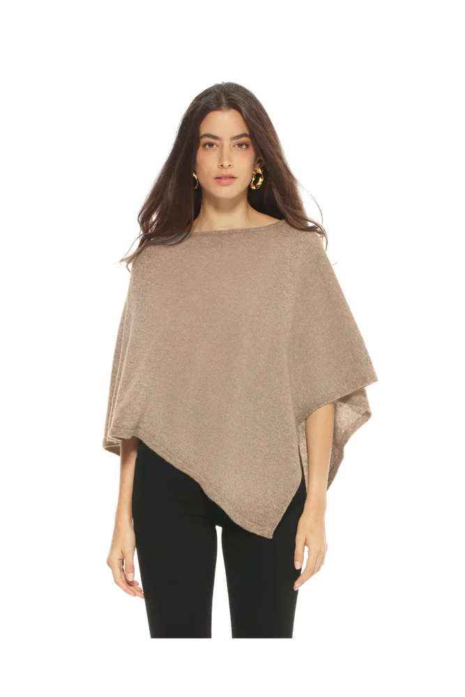 Pure Cashmere Capelet Poncho