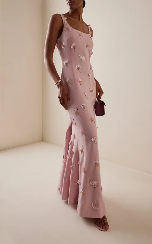 Briella Embellished Crepe Gown