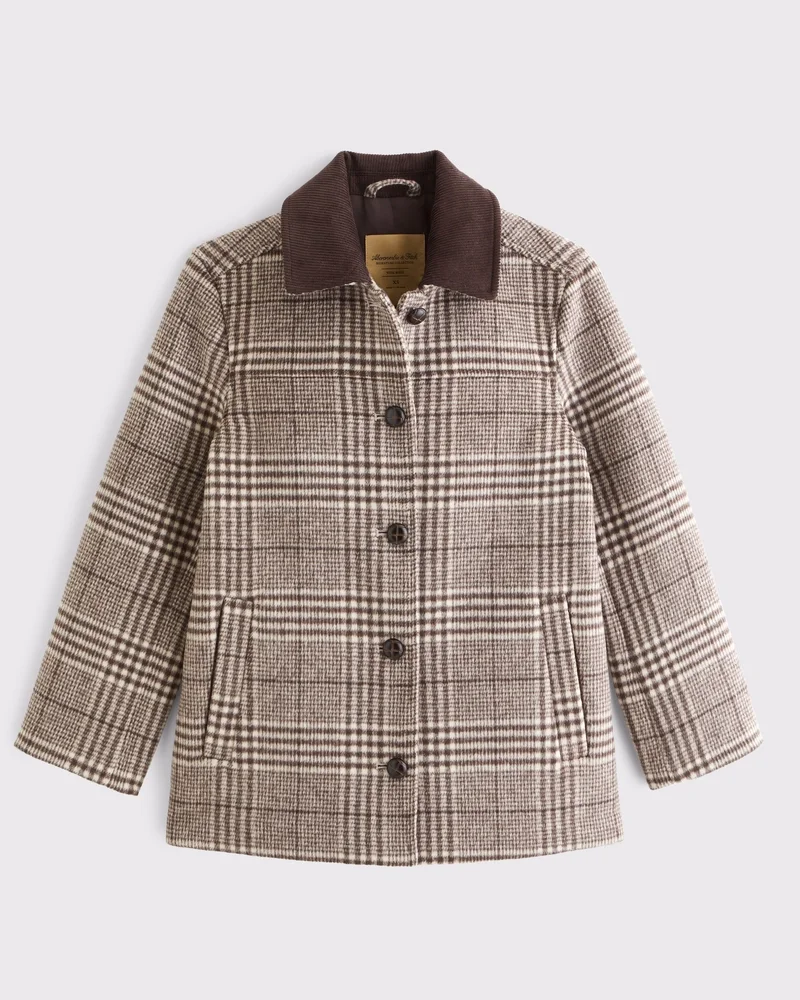 Wool-Blend Barn Jacket