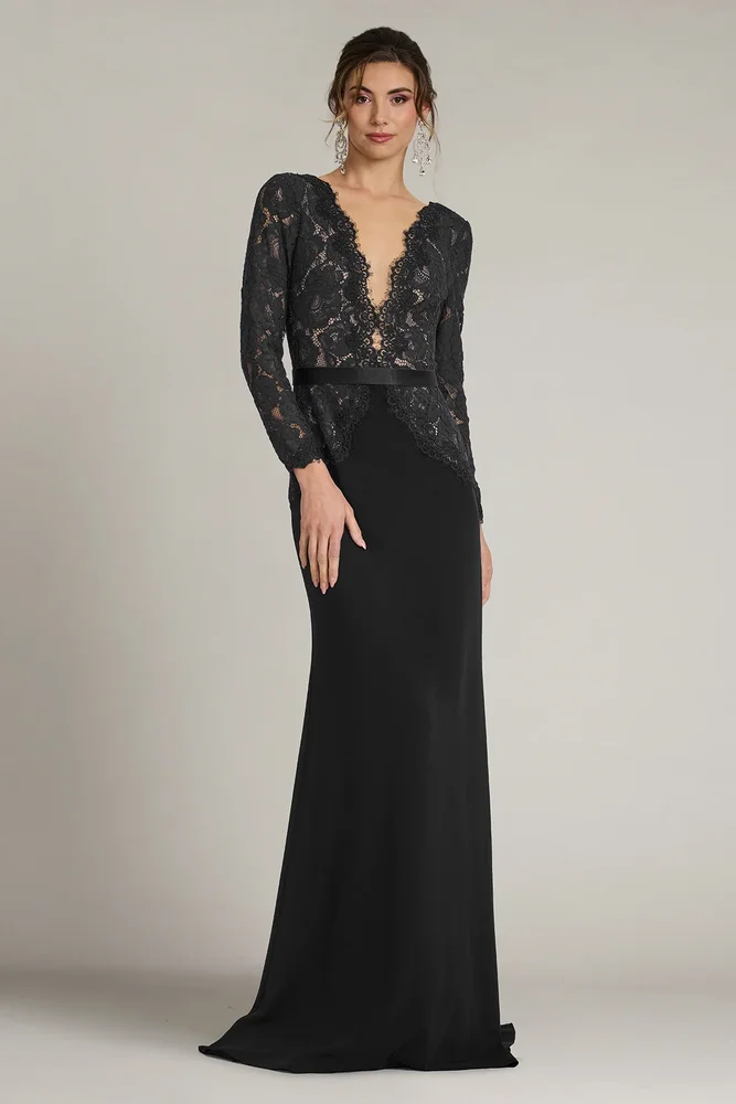 Tadashishoji Corwin Embroidered Illusion Gown