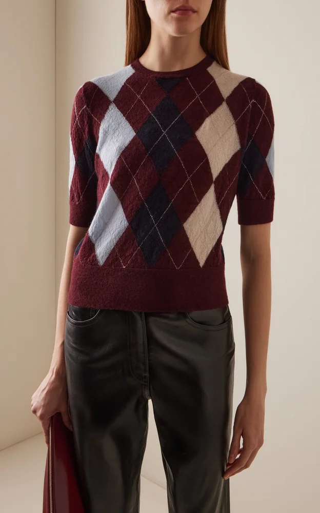 Anders Argyle-Knit Cashmere-Blend Top