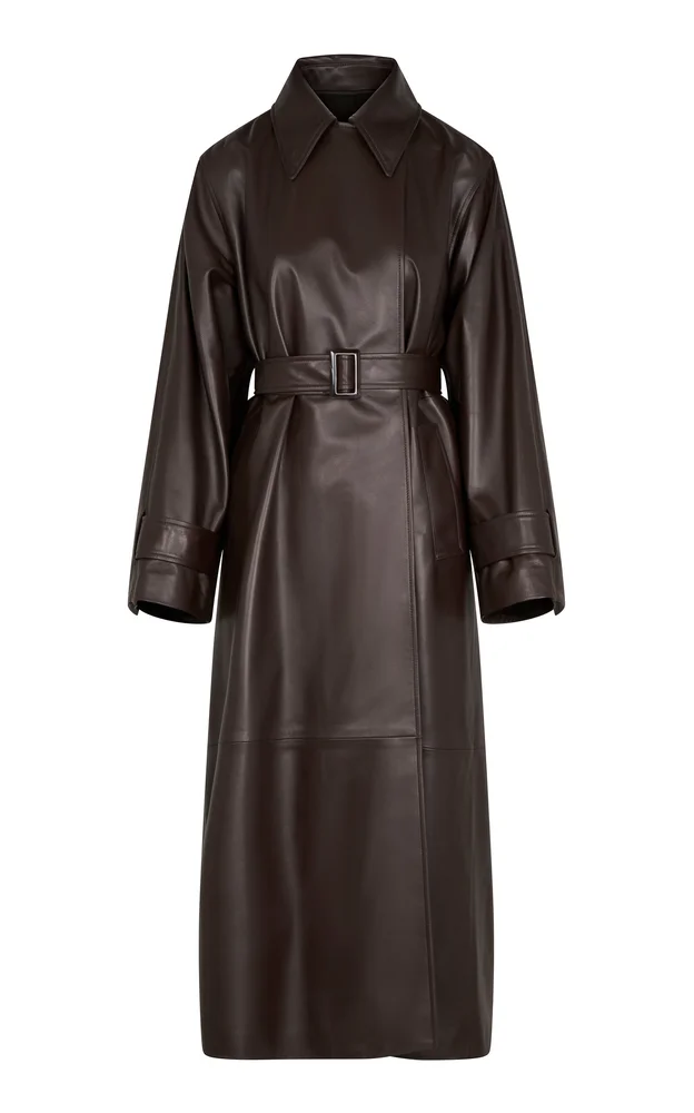 Nellie Leather Trench Coat