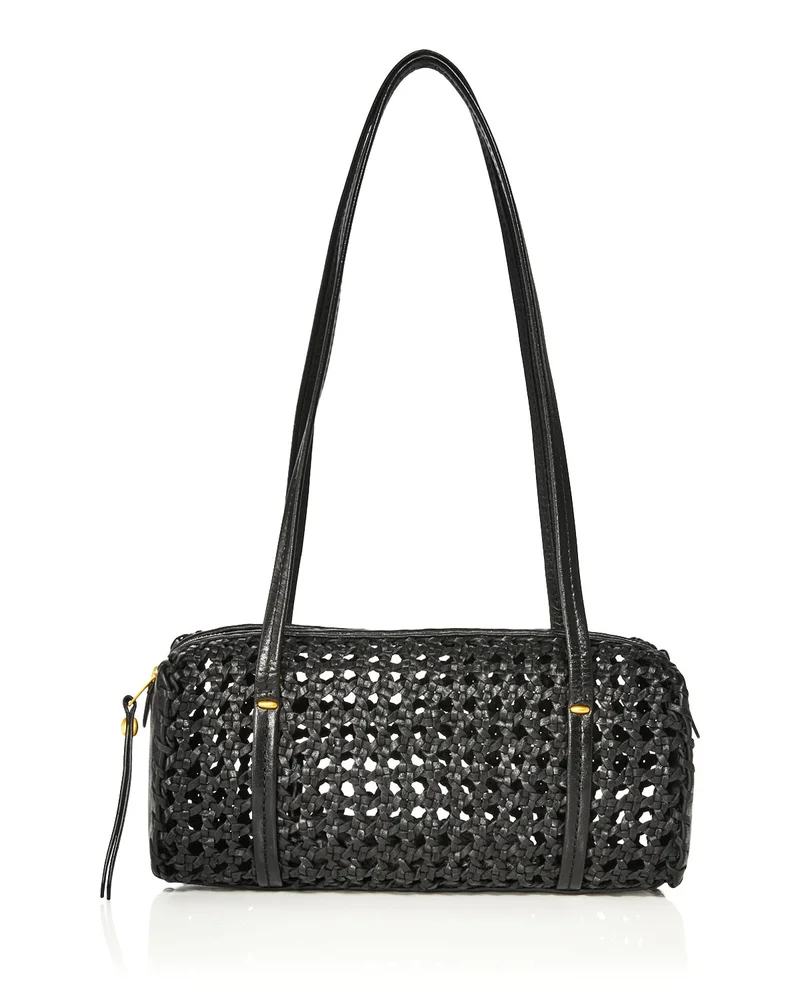 Brioche Mini Woven Leather Shoulder Bag