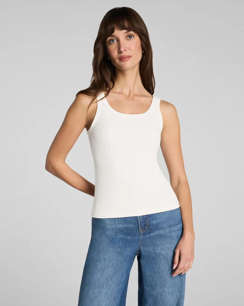 Spanx SPANX® Ribbed Knit Scoop Neck Tank | Ivory