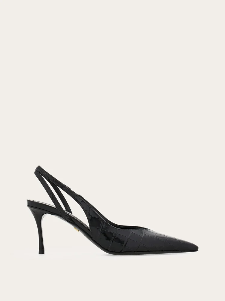 Mid heel slingback