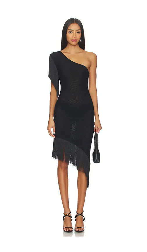 Santorini One Shoulder Dress - Black