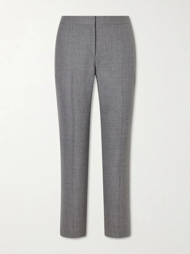 Wool straight-leg pants