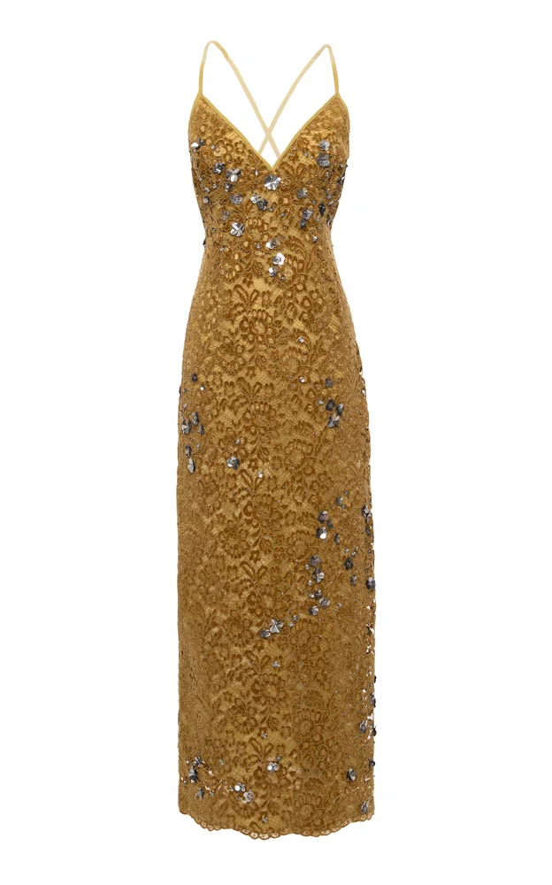 Embellished Cocktail Midi Dress
