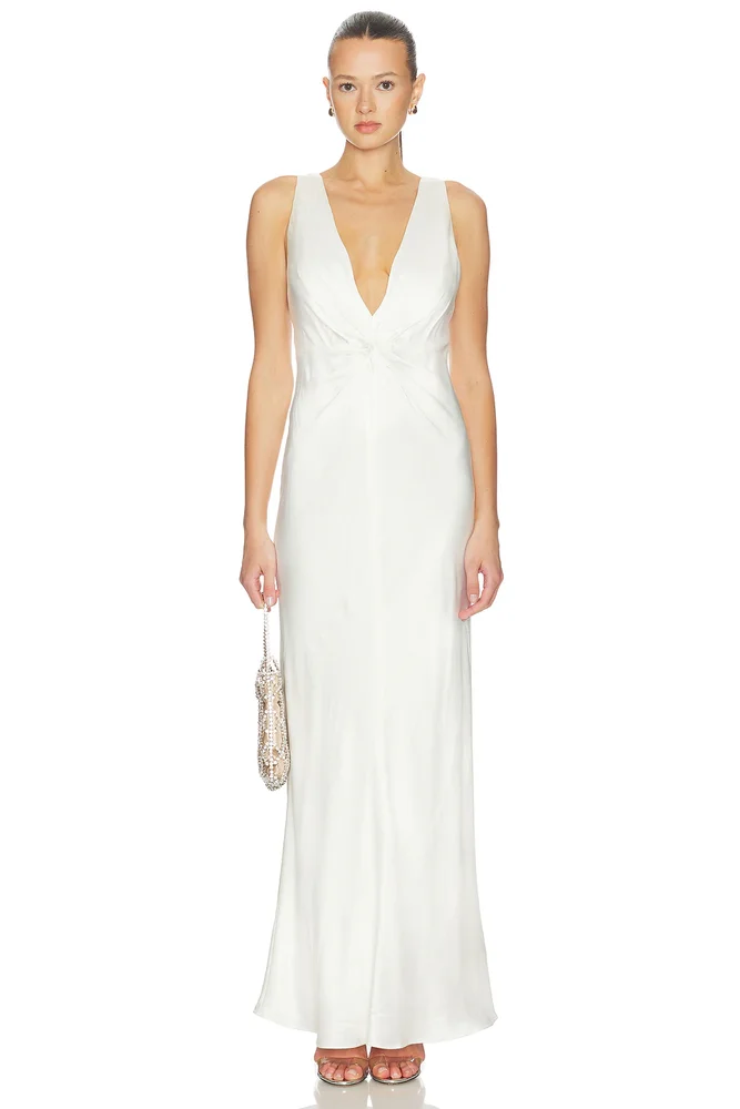 La Lune Low Twist Maxi Dress