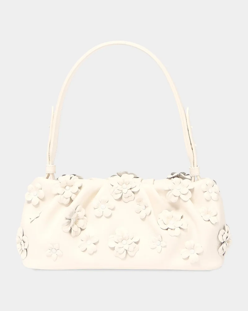 Harlow Floral Applique Leather Shoulder Bag