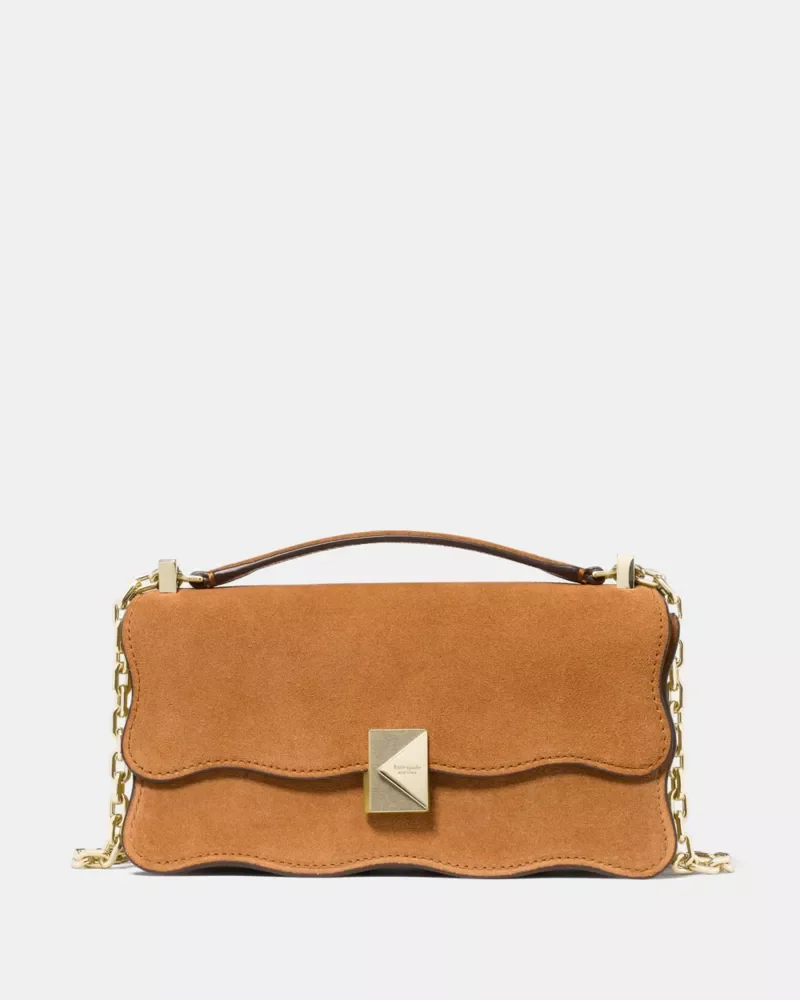 Deco Wavy Suede Mini Crossbody Bag