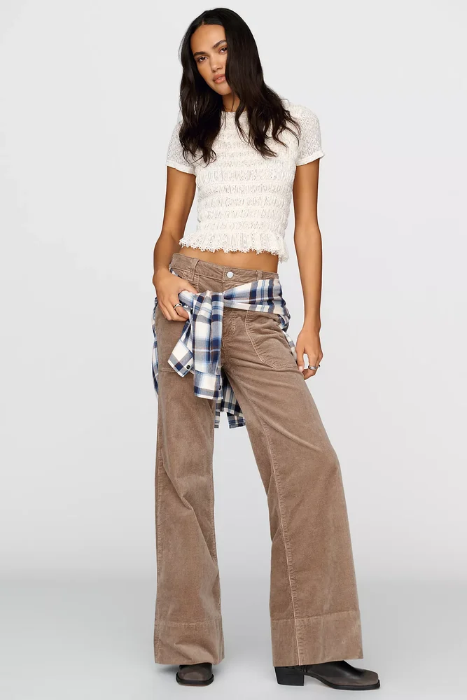 Rylan Corduroy High Rise Flare Jeans