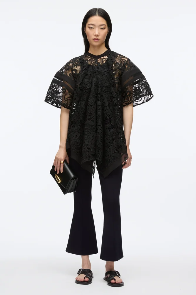 Embroidered Lace Handkerchief Top