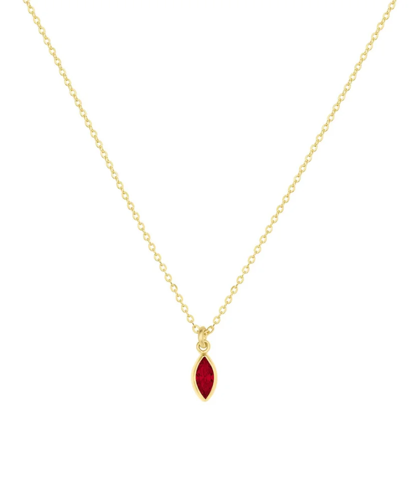 Marquise Birthstone Charm Necklace