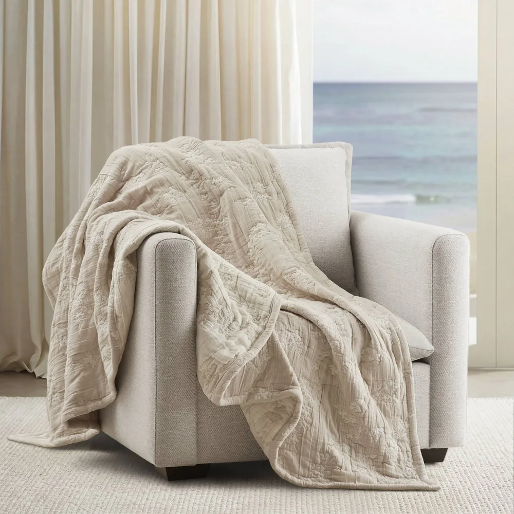 Catalina Botanical Cotton Jacquard Throw 50x70