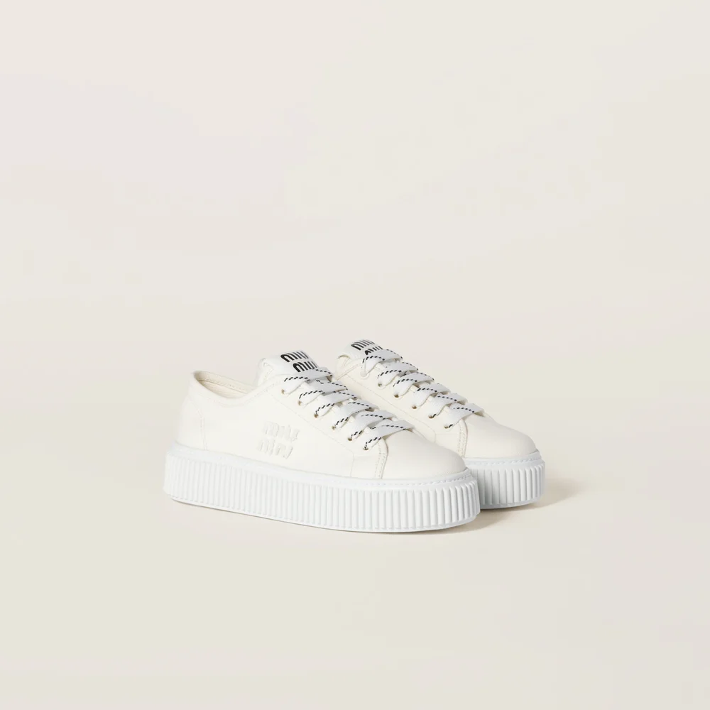 Denim sneakers with logo