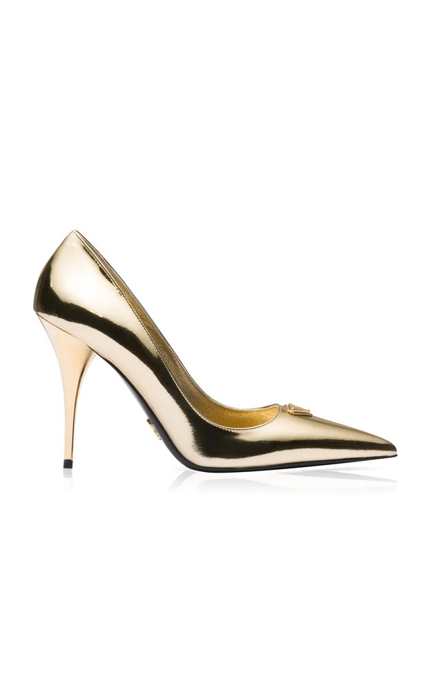 Metallic Leather Pumps