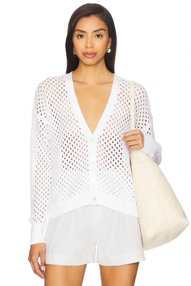 Solid Mesh Cardigan