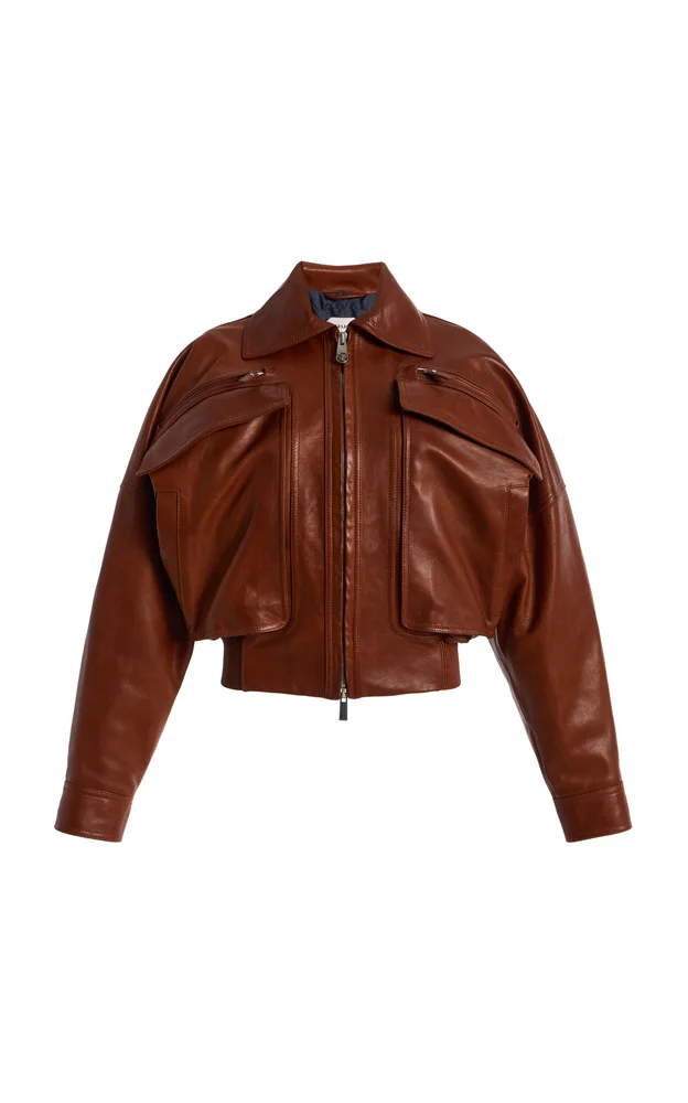 Cropped Leather Jacket