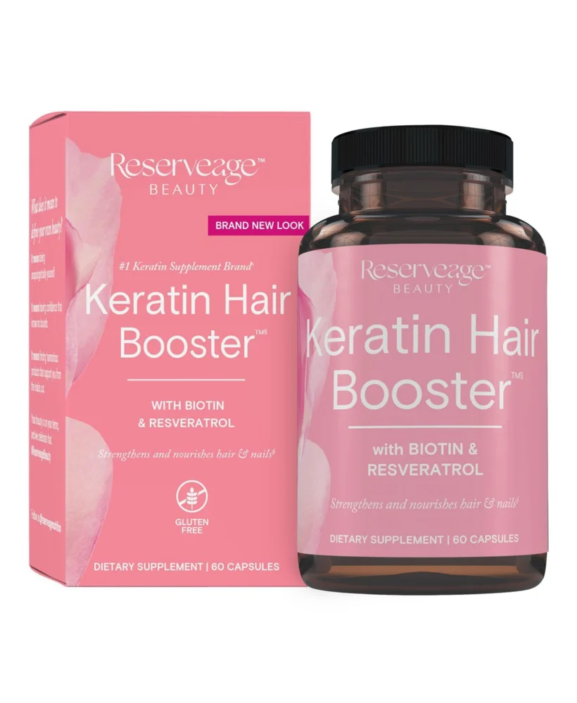 Keratin Hair Booster Hair and Nails Supplement, 60 Capsules