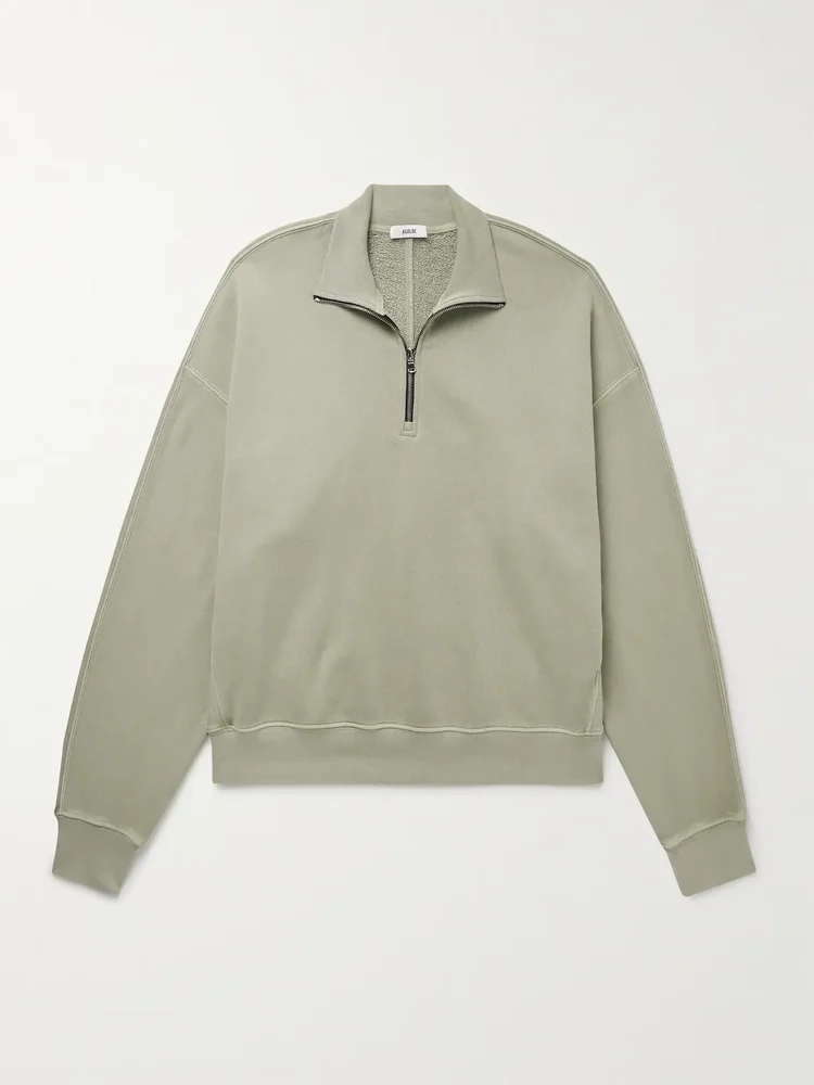 Idris Cotton-Jersey Half-Zip Sweatshirt