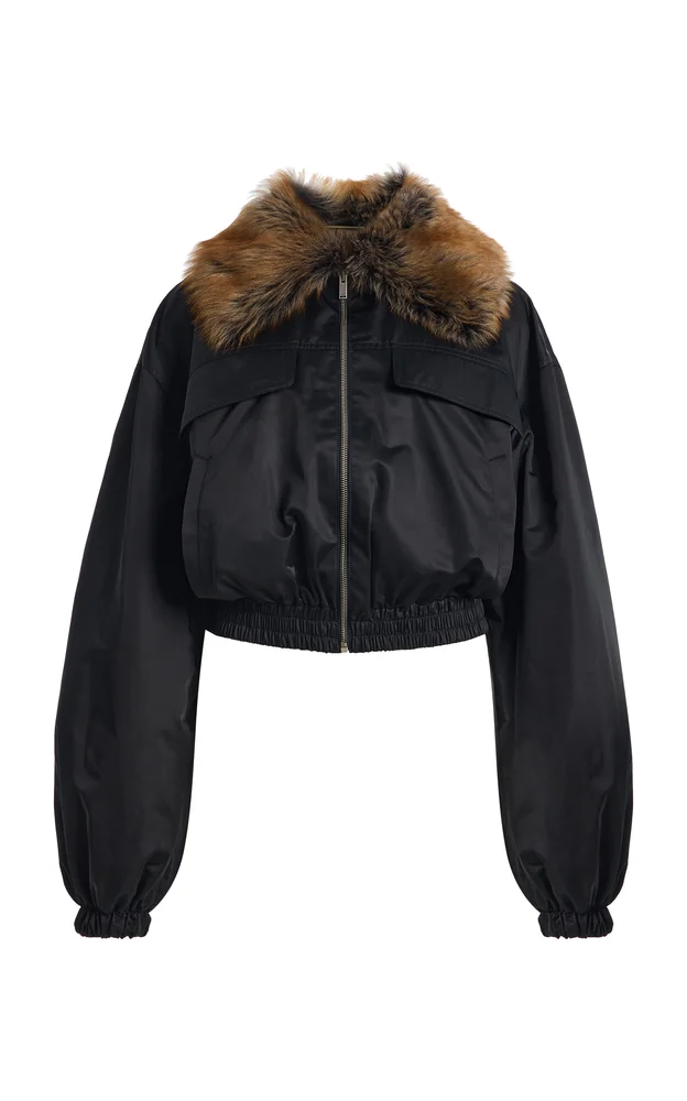 Convertible Shearling Collar Jacket