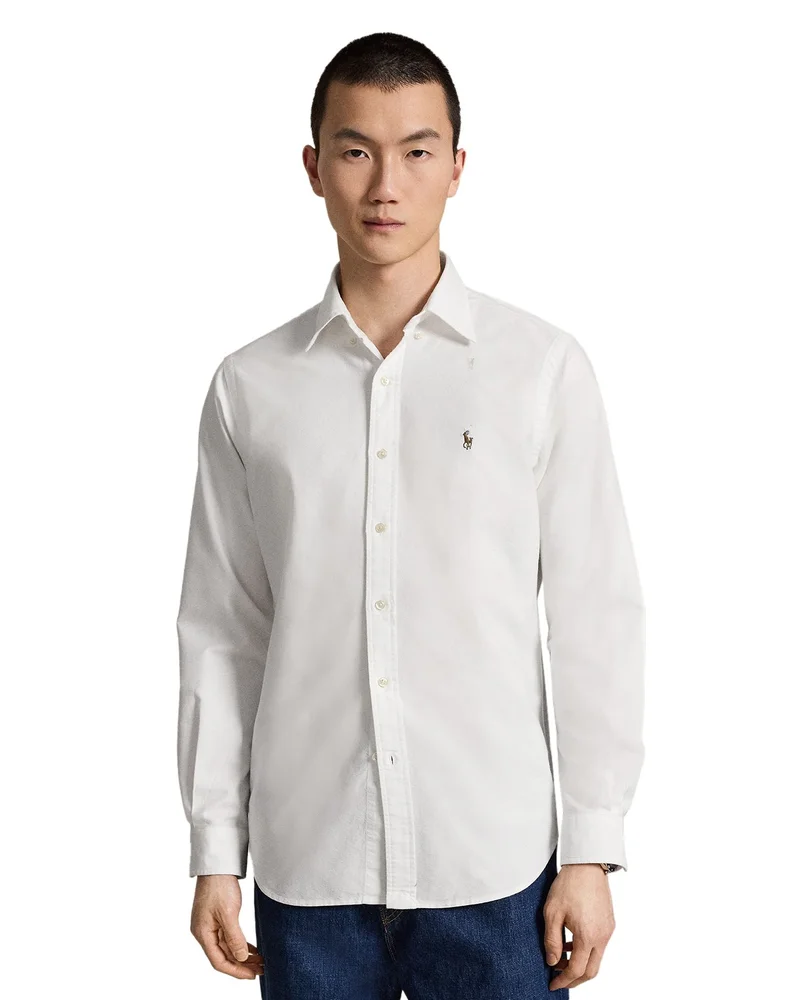 Classic Fit Long Sleeve Cotton Oxford Button Down Shirt