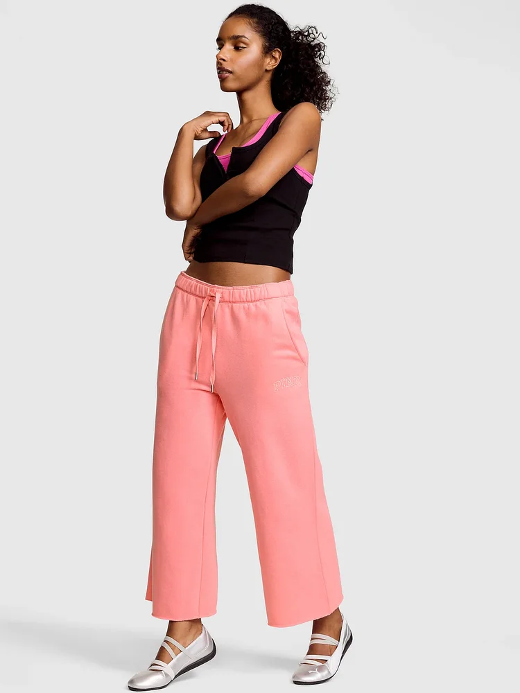 Campus Fleece Cropped Wide-Leg Sweatpants