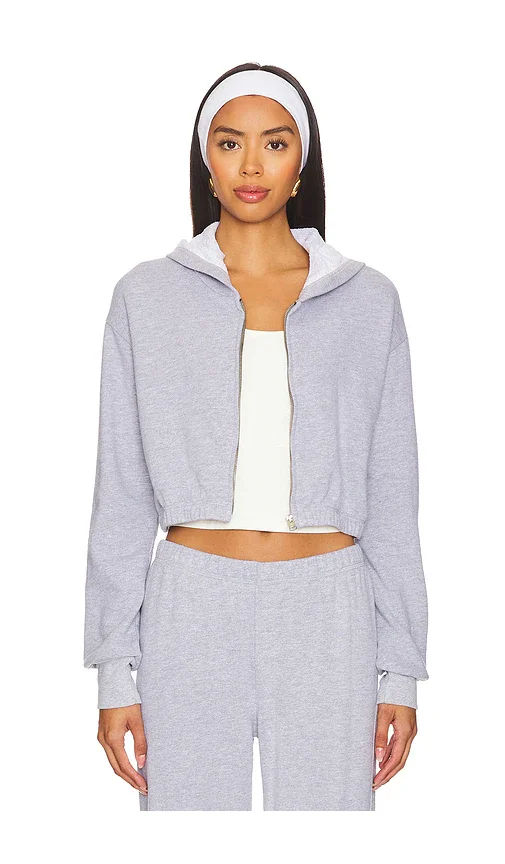 Zip Up Crop Hoodie LA Made