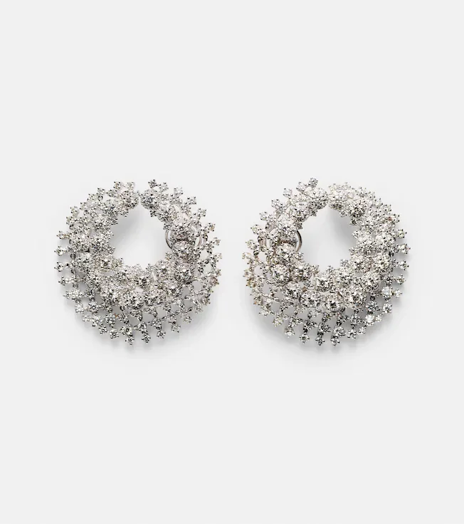 Y-Couture 18kt white gold earrings with diamonds