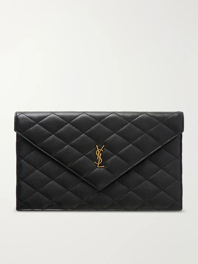 Grain de Sable leather clutch