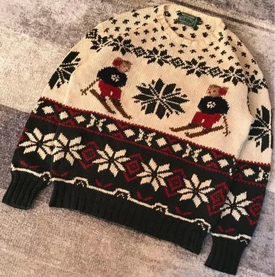 Vintage Ralph Lauren Country Polo Bear Nordic Sweater