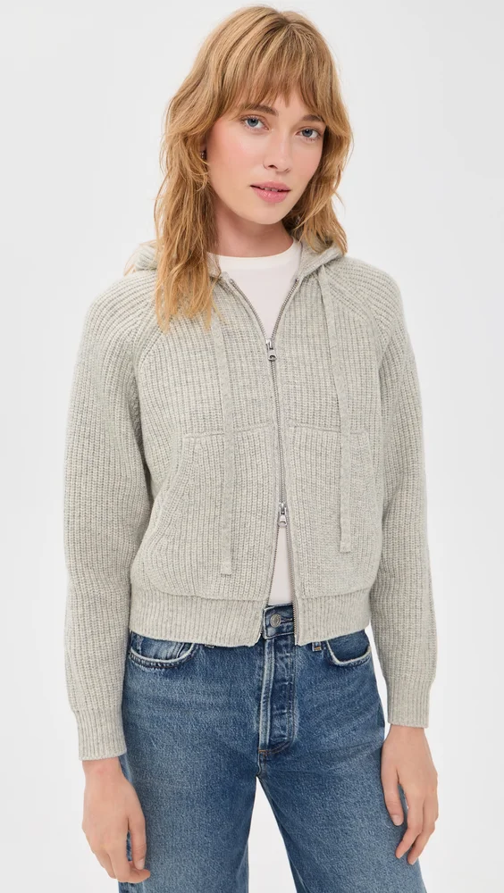 Hooded Knit Cardigan