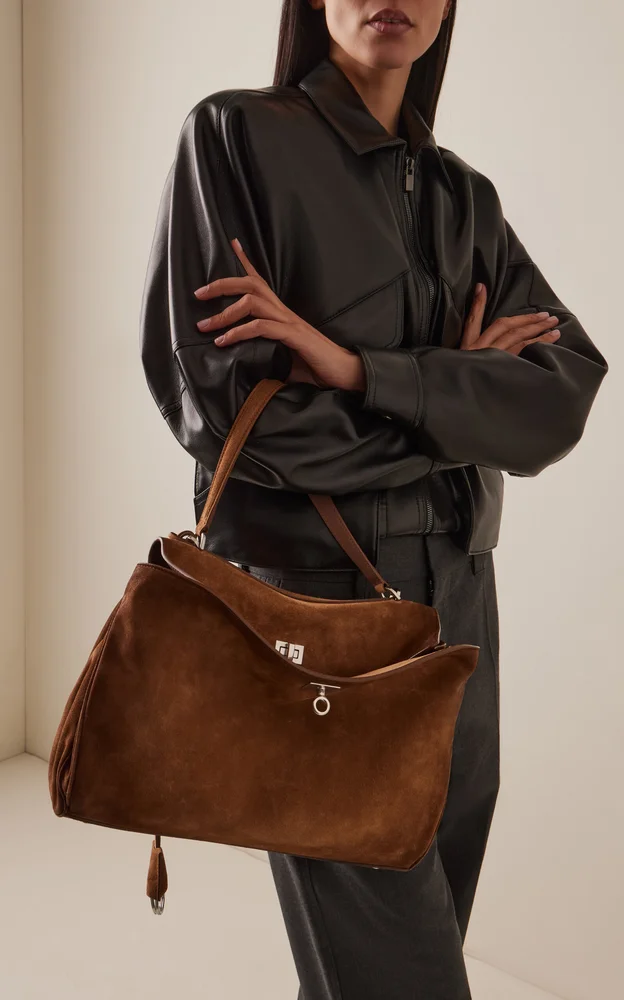 Rodeo Medium Waxed Suede Top Handle Bag