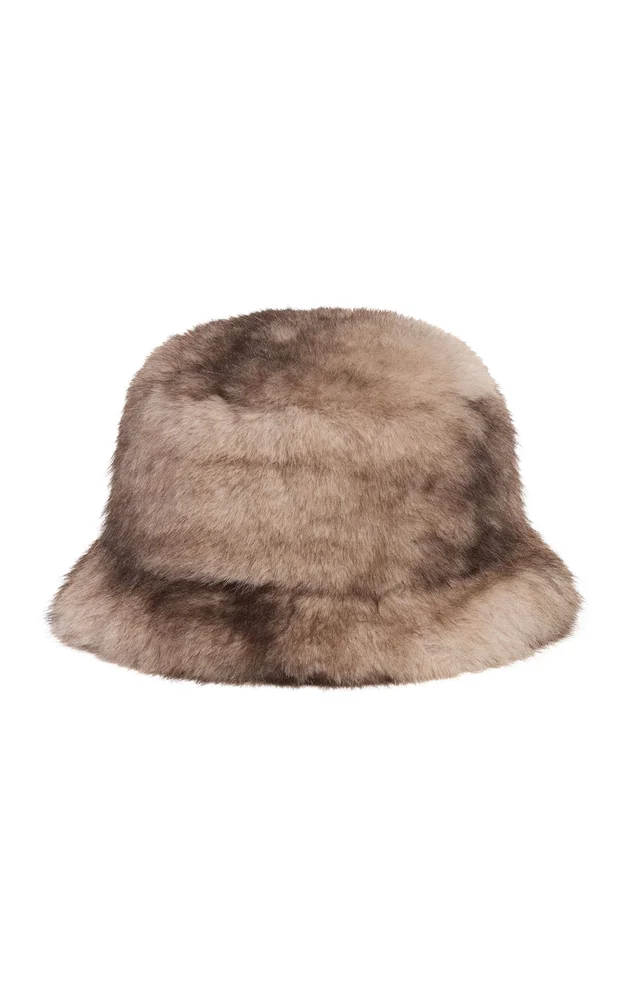 Gilly Faux Mink Fur Bucket Hat