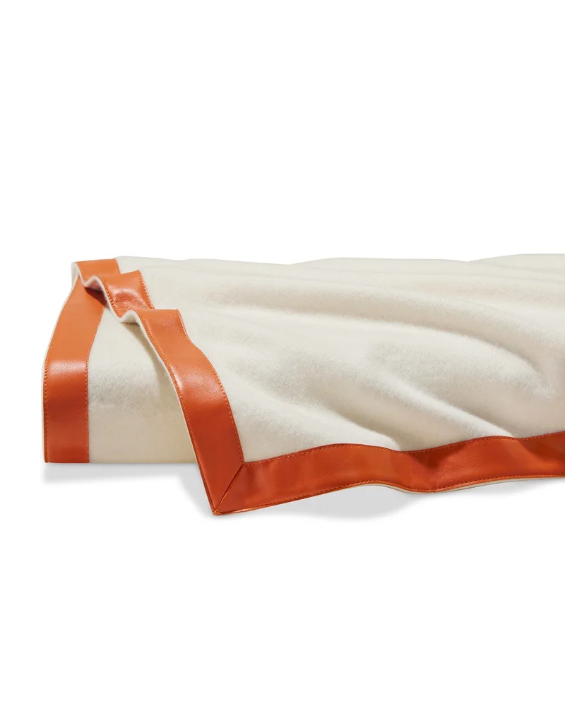 Dolomiti Cashmere & Leather Throw Blanket, 55" x 71"