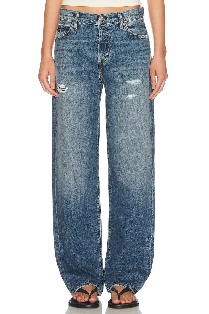 Saint Boyfriend Straight Leg Medium Indigo