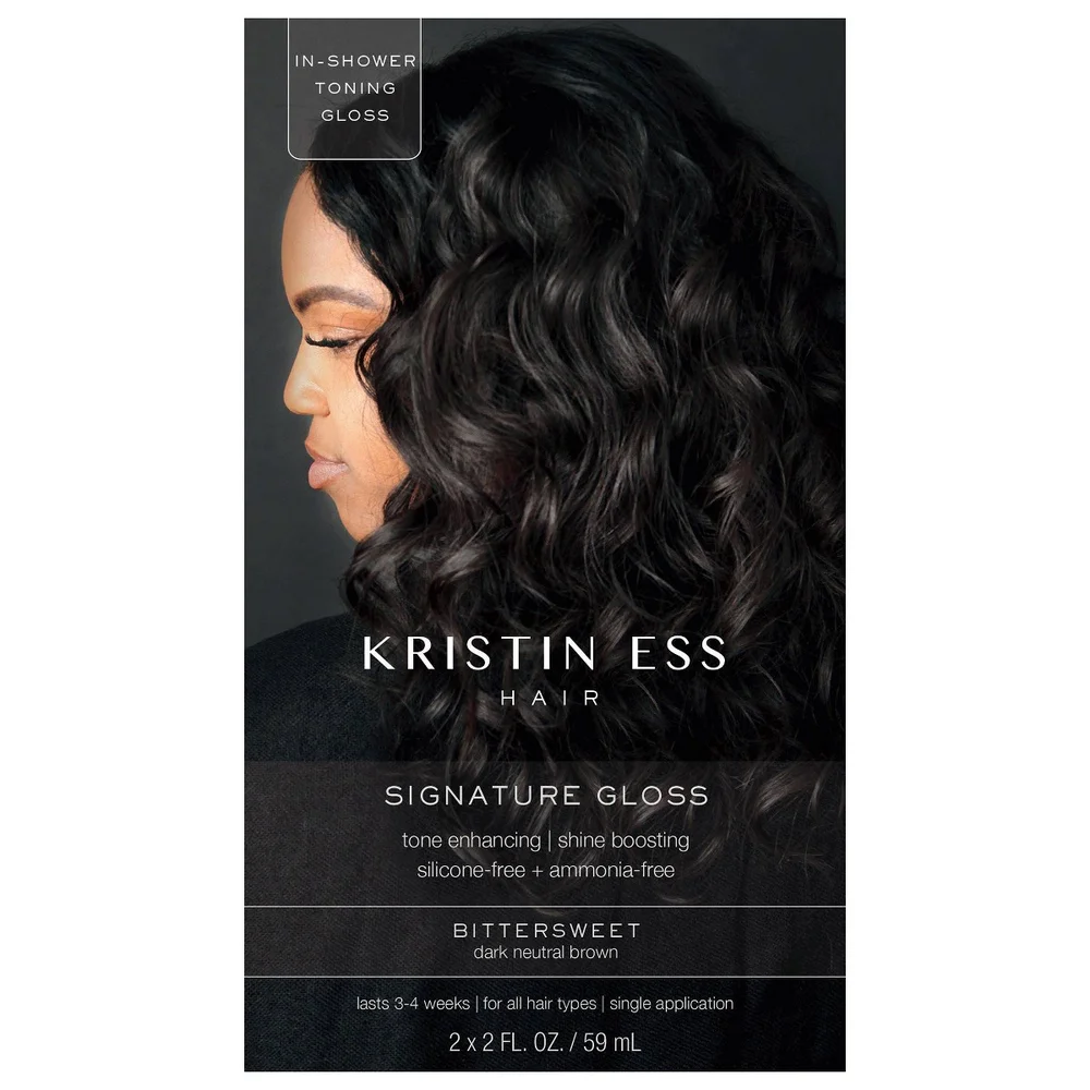 Hair Gloss in Bittersweet for Dark Brown Hair - Semi Permanent Dye + Toner