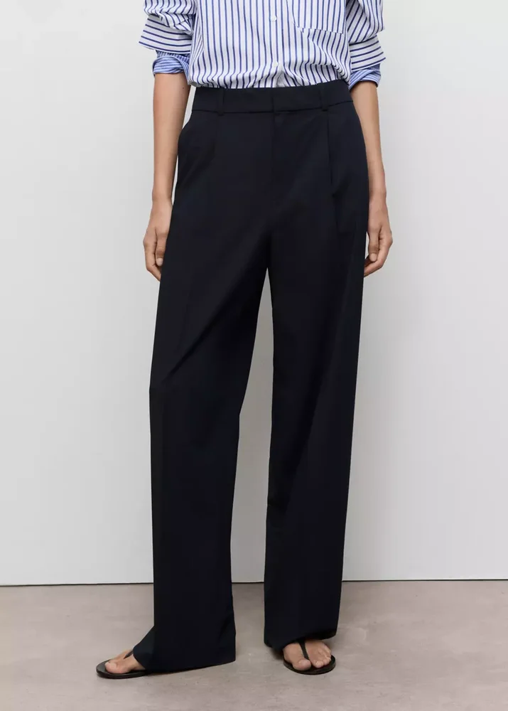 Low-rise wide leg trousers - Women