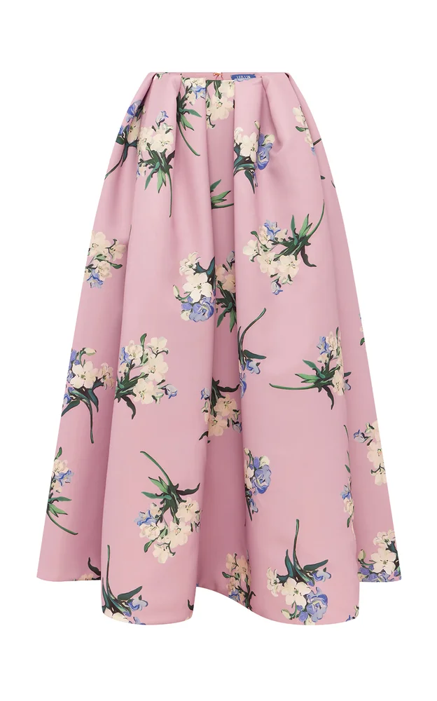 Victoria Floral-Print Mid-Rise Maxi Skirt