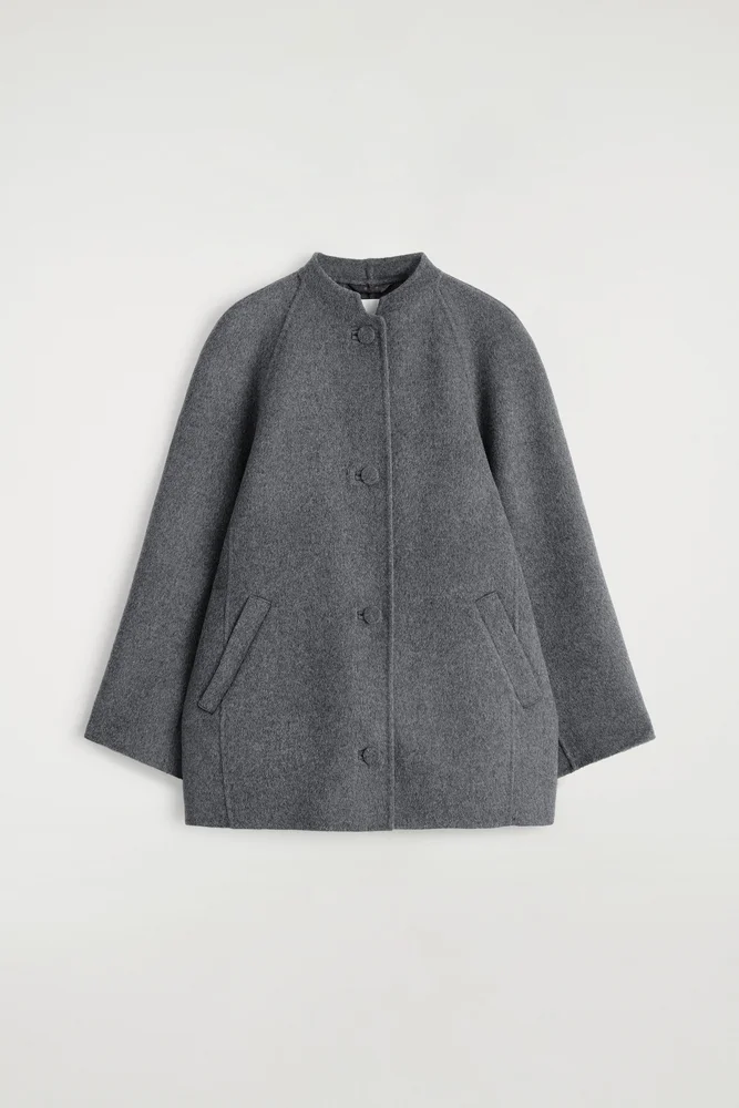 Rounded Double-faced Wool Jacket
