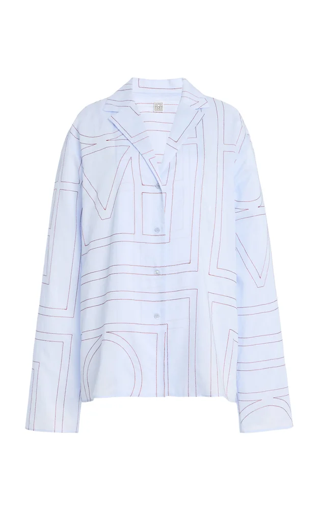 Monogram Cotton-Blend PJ Top
