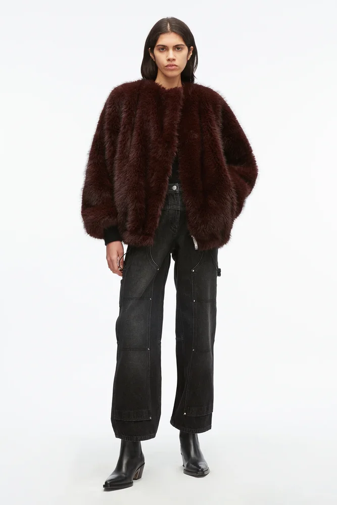 Faux Fur Blouson Jacket