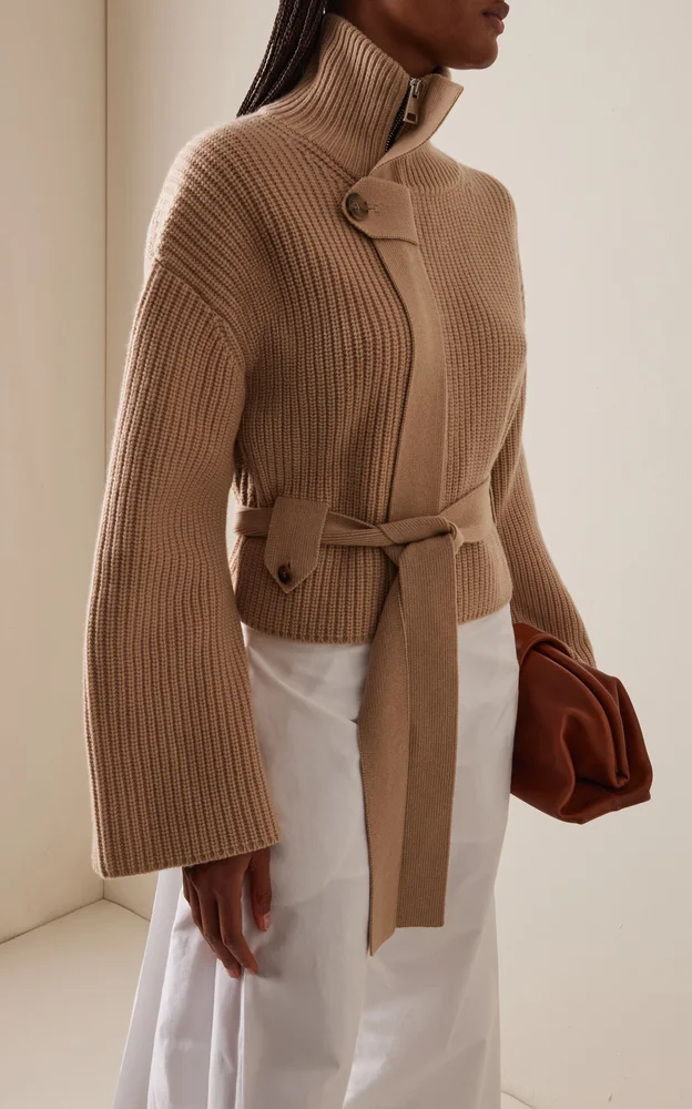 The Neal Belted Recycled-Cashmere-Blend Sweater