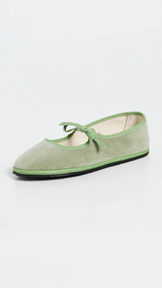 Mary Jane Velvet Brigitte Flats