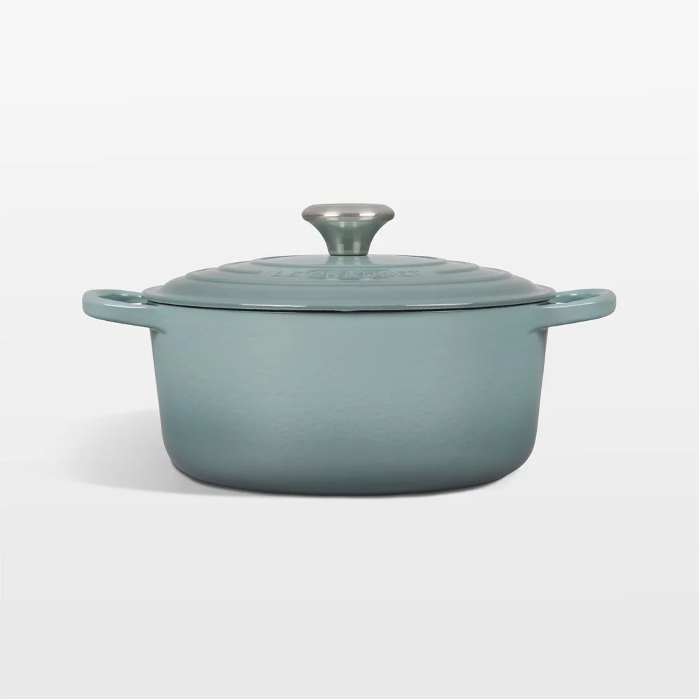 Signature 4.5-Qt. Sea Salt Enameled Cast Iron Dutch Oven