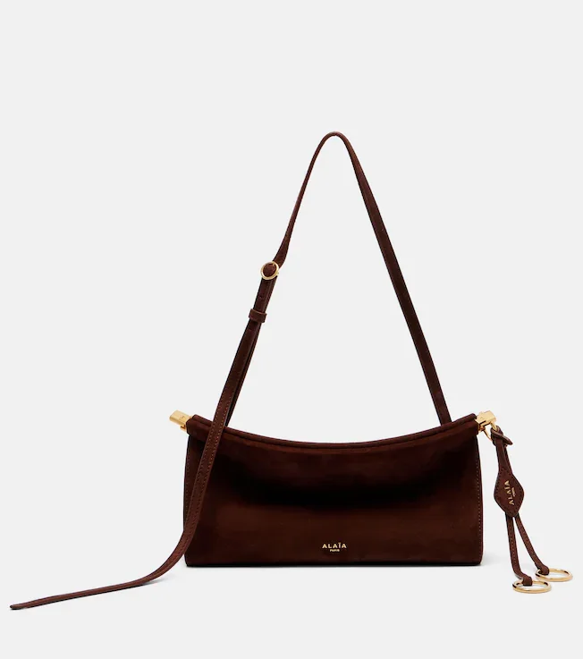 Le Click suede shoulder bag